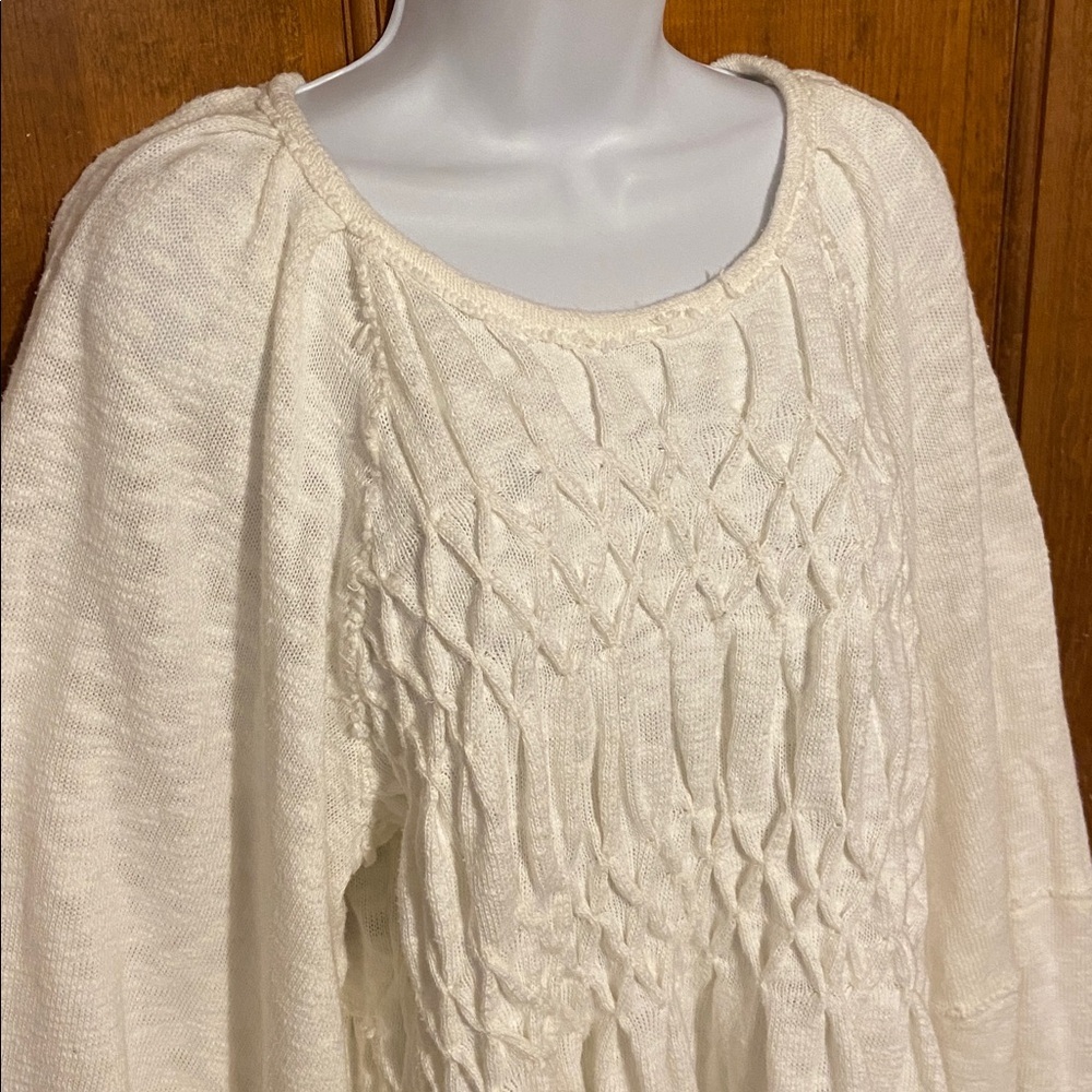 Free People Snowbell Babydoll Cottagecore Coquette Smocked Top Size XS / S - Picture 2 of 12